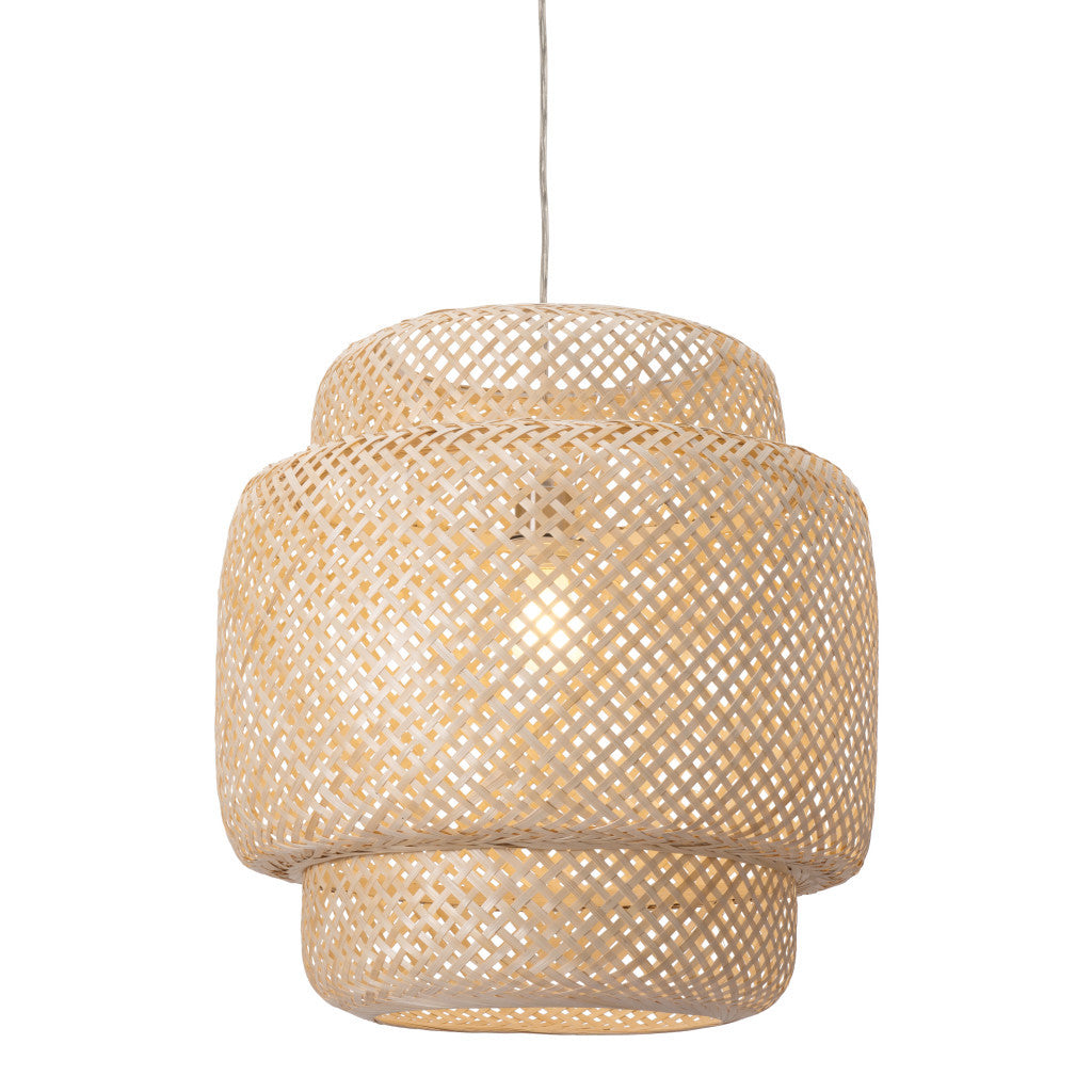 Natural Boho Weave Ceiling Lamp-0