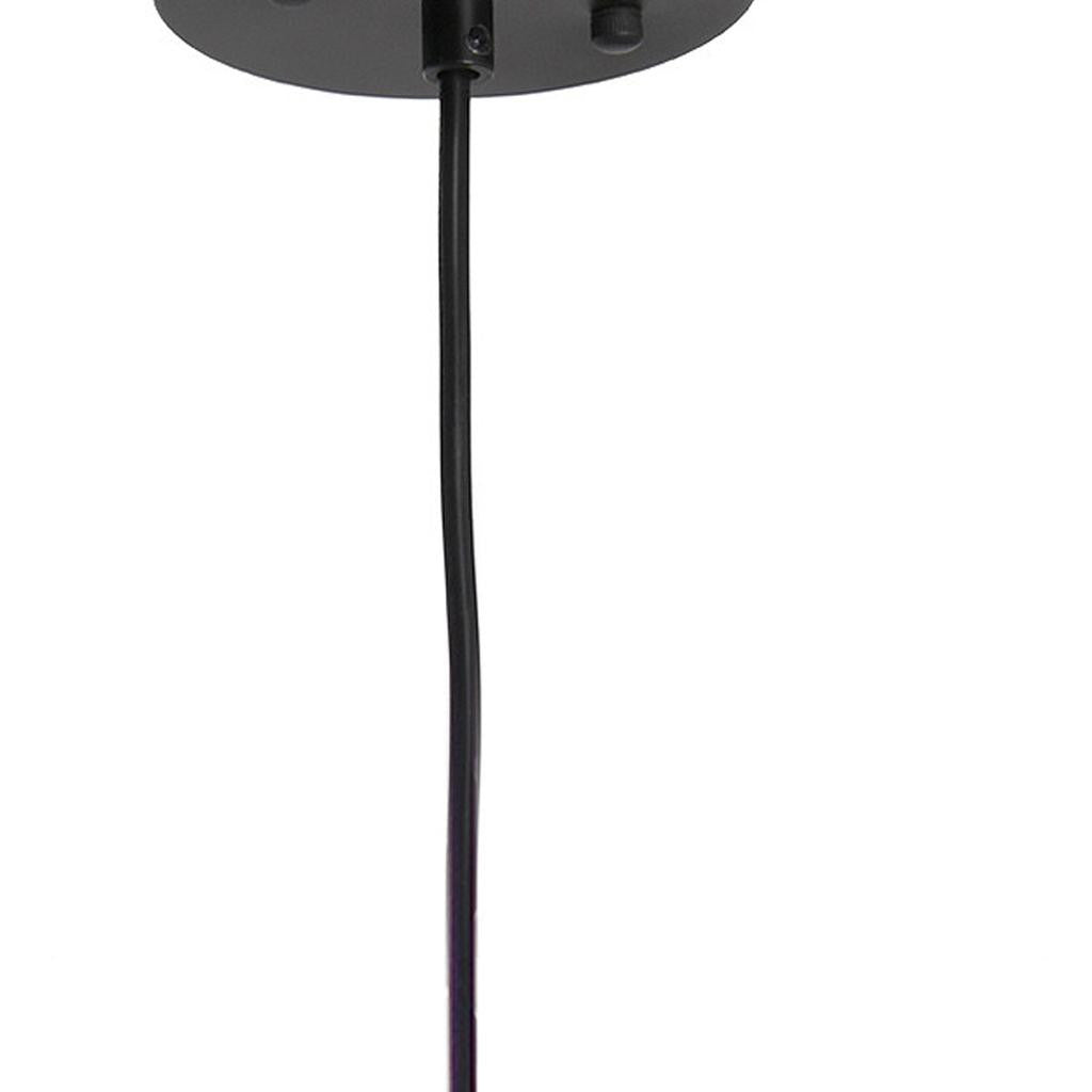 Natural And Black Sphere Hemp Ceiling Light With Natural Shades-2