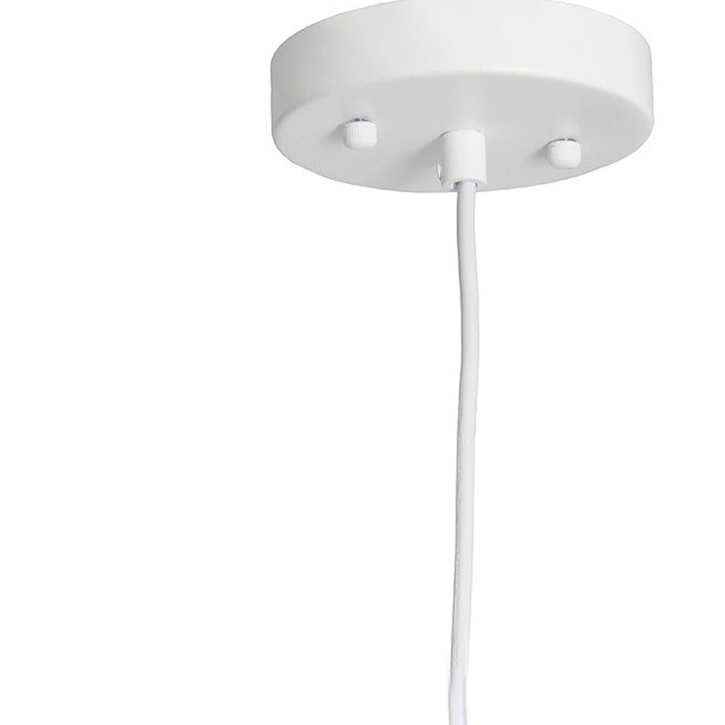 White Sphere Hemp Ceiling Light With White Shades-2